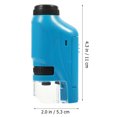 thumbnail image 4 of Shisuyan Microscope Simple Loupe Biologique Bleu Lot de 1 4.32x2.08x1.18 Po, 4 of 8