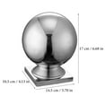 thumbnail image 2 of RENACLIPY Polished Smooth Shiny Reflective Globe Stainless Steel Ball Decor 1Pack, 2 of 8