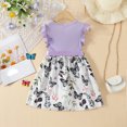thumbnail image 7 of MXIEZI 3-7T Baby Girls Dresses Clothing Kids Toddler Floral Print Sleeveless Skirt Tutu Dress Summer Mid Length Pullover Princess Dress, 7 of 7