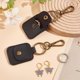 thumbnail image 4 of 2 Pcs Leather Ring Holder Ring Keeper Case Travel Pouch for Wedding Ring Engagement Ring Pouch Ring Bearer Gym Pouch for Jewelry Storage Black, 4 of 5