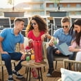 thumbnail image 6 of Dextrus 4 Pieces Patio Furniture Set, Wicker Outdoor Bistro Set, with Loveseat Chairs Table Soft Cushions, Beige, 6 of 7