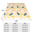 thumbnail image 3 of Balery Banana With Leaves Manta de Felpa Suave y Acogedora – Cobija de Franela Aterciopelada para Cama, Lavable y Cálida para Sofá, Mascotas, Transpirable-80"x60", 3 of 7