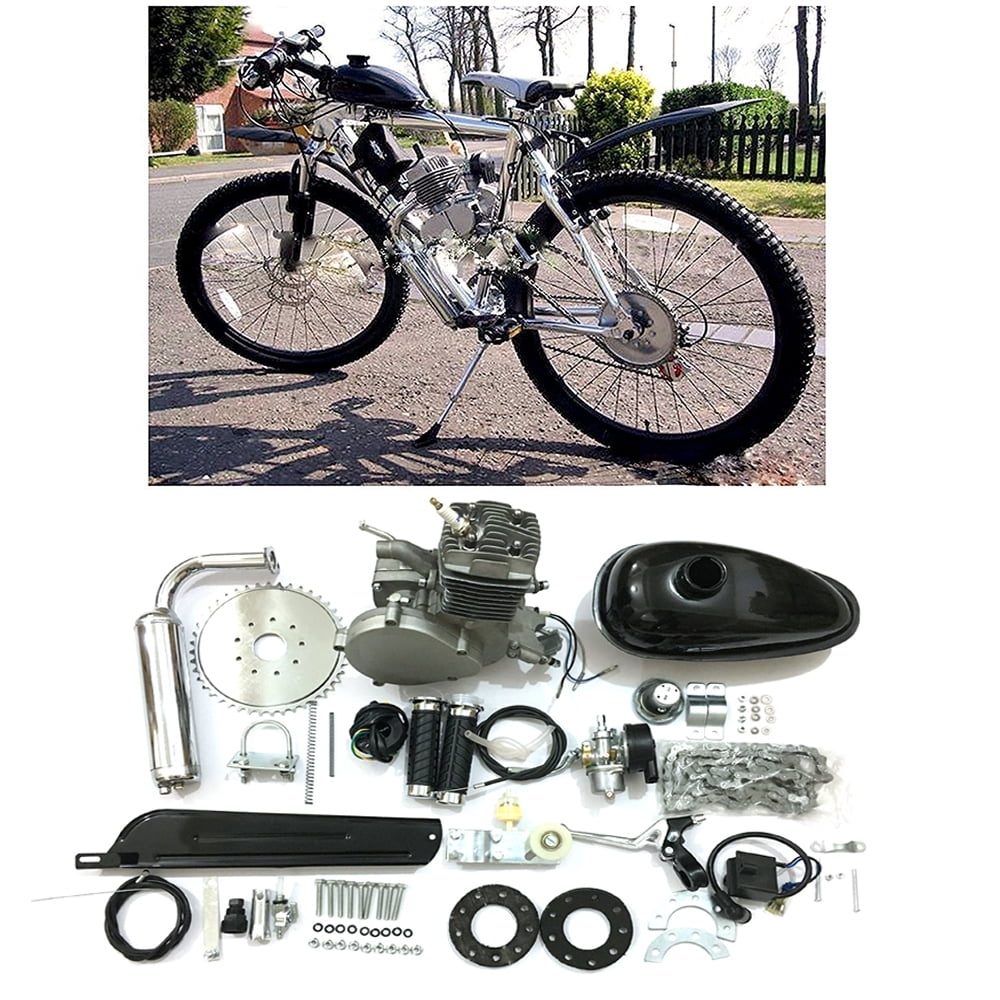 Bike DIY 50cc/80cc Engine Motor Full Set 2 Stroke Petrol Gas Motorized Engine 