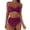 Wine, variant on HCNTES Thong Bikini Sets for Women - Brazilian Micro String Bikinis Sexy Two Piece Swimsuit Triangle Top Halter Bathing Suits(Green,XL)