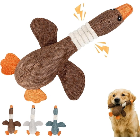 Robustduck-Designed for Heavy Chewers, 2026 New Indestructible Robust Duck Dog Toy, Goose Dog Toy Extreme Goose for Heavy Chewers (Brown)