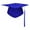 Blue #6, variant on Nrmrqz Unisex Graduation Cap & Tassel - Adjustable Adult Graduation Hat for High School & College - 9.84x9.84 Inches - Red/Blue/Navy/Purple/White - Polyester Material - One Size Fits All