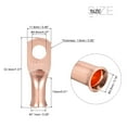 thumbnail image 2 of Uxcell Battery Cable Ends 0.27 Inch 8 AWG Ring Terminals Bare Copper Eyelet 10 Pcs, 2 of 5