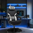 thumbnail image 2 of GTPLAYER Computer Chair with Adjustable Footrest, Ergonomic Gaming Chair with Headrest and Lumbar Support, Breathable Mesh Office Chair for Adults, High Back Reclining Desk Chair for Gaming, 2 of 8