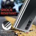 thumbnail image 2 of for Samsung Galaxy Z Fold 4 Case Plating Frame Electroplate Clear Luxury Elegant Case Camera Protector Soft TPU Shockproof Protective 3 PCS Anti-Skid Galaxy Z Fold 4 Case -Silver, 2 of 6