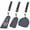 Black+Grey, variant on Silicone Spatula Turner Set 3 Count Khaki Heat Resistant Nonstick Kitchen Cooking Utensils
