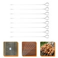 thumbnail image 2 of 8 Pcs Brochettes en Acier Inoxydable Brochettes de Grillade BBQ Extérieur, 2 of 8