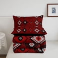 thumbnail image 5 of jejeloiu Southwest Tribal Twin Comforter Sets,Aztec Print Bedding Set For Boys,Red Black,Black Reversible,2-Piece,1 Comforter and 1 Pillowcase, 5 of 7