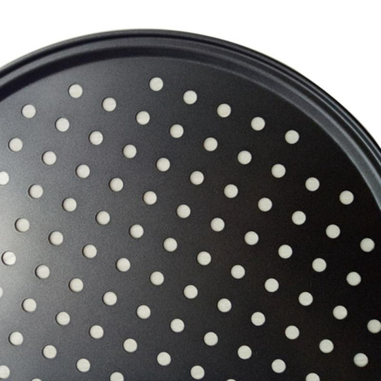 AirBake Nonstick Pizza Baking Pan Perforated Aluminum Round 15.75, Silver  Color