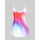 thumbnail image 2 of Tank Top de Túnica Estratificado en Talla Extra con Escote Pico de Color Degradado Rosegal  Camisetas sin mangas de talla grande, 2 of 5