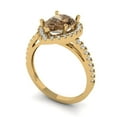 thumbnail image 2 of Halo Engagement Ring for Women - 2.38ct Simulated Champagne Diamond in 14K Yellow Gold Promise Ring, 2 of 6