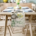 thumbnail image 2 of Table Runner Dresser Scarves 70 Inch Long, French Country Garden Butterfly Floral Watering Can Linen Dining Table Runners Farm Flower Plant Tabletop Scarf for Wedding Holiday Party Kitchen, 2 of 7