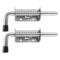 thumbnail image 3 of 6 piezas de pasador de pestillo con resorte de acero inoxidable de 5 pulgadas, perno de barril de 2 mm de espesor, cerradura de puerta cepillada, 3 of 7
