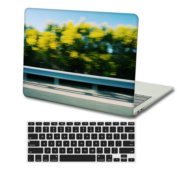 KSK KAISHEK Hard Shell Cover Compatible MacBook Pro 14"( Touch ID, 2023/2022/2021) + Black Keyboard Cover Model M2 A2779 & A2442 M1, Type C Flower 1545