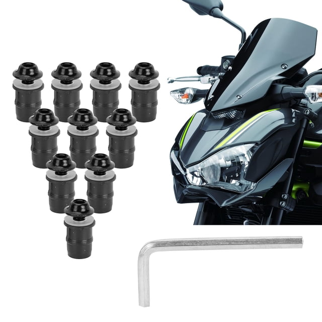 10PCS Windshield ScrewKit, Universal With Wrench, M5x16mm/0.6in, , Durable