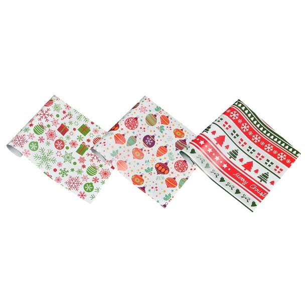 Juego de 3 papeles de regalo Artware de 51 x 75 cm, hojas plegadas para regalo de Navidad Rayas florales