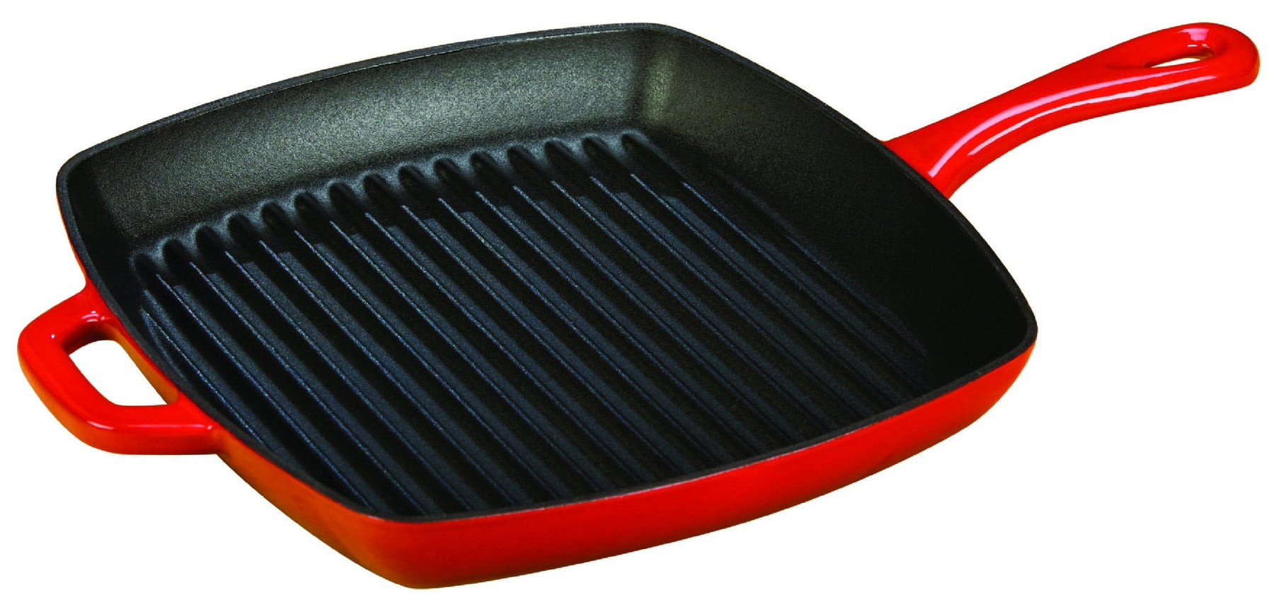 Lodge Ecsgp43 10" Island Spice Red Square Grill Pan