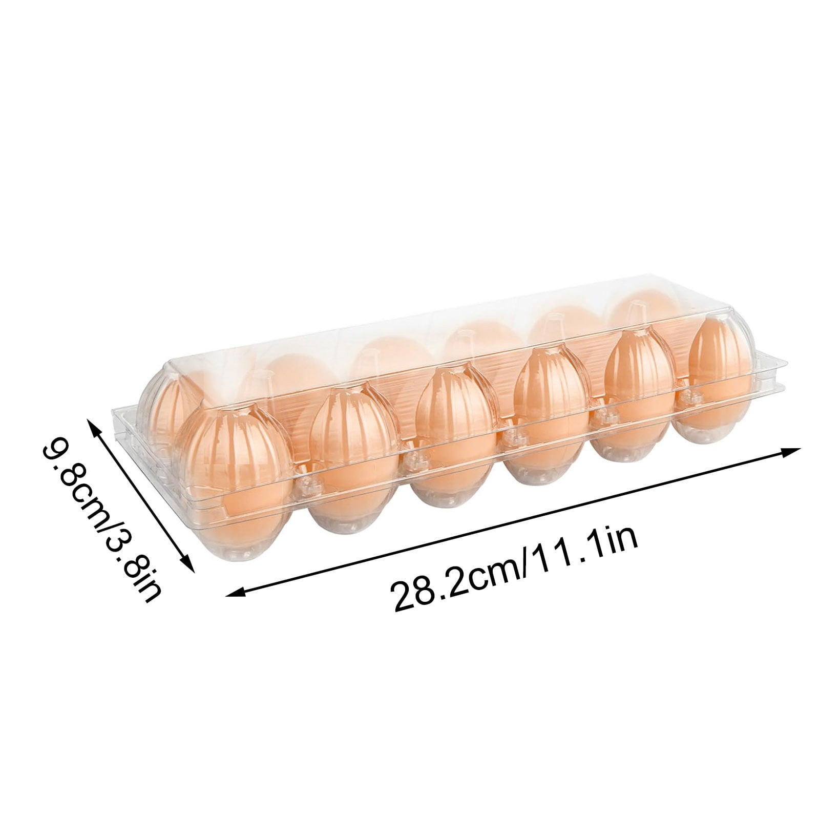 ZenCart 50Pcs Egg Holder Clear Plastic Cartons 12 CountReusable Crate for Home Ranch Farm Market Display Transparent Reusable Egg Container