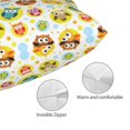thumbnail image 3 of KLL Colorful Owls 1 Pillow Covers Envelope Closure,Super Soft and Cozy Fuzzy Fleece Pillow Case Cover (No pillow core） 16"x24", 3 of 5
