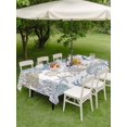 thumbnail image 4 of Outdoor Tablecloth with Umbrella Hole for Patio/Picnic/Party/Camping, Blue Coral Coastal Waterproof Table Cloth Rectangle Table Cover Washable, Beige Conch Starfish Nautical Ocean (54"x 80"), 4 of 9