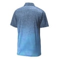 thumbnail image 6 of Yellow Rooster Mens Ombre Heather Polo Carolina Blue/ True Navy XS, 6 of 8
