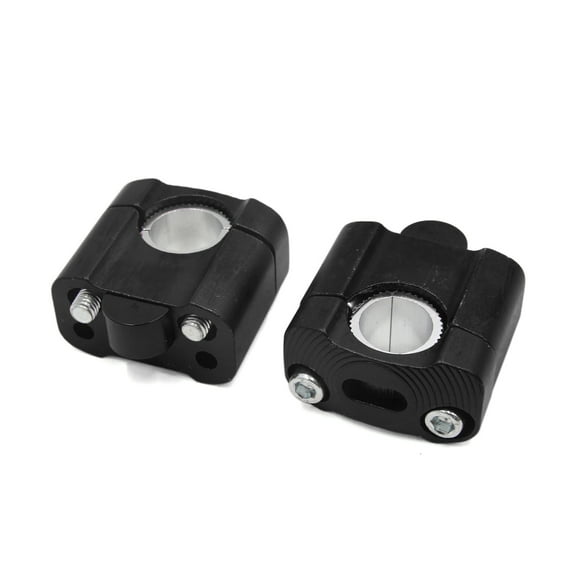 Unique Bargains 2Pcs Universal Black 22mm Handlebar Riser Clamp Bracket Adaptor for Motorcycle