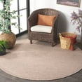 thumbnail image 3 of SAFAVIEH Sisal All-Weather Dixie Bordered Indoor/Outdoor Area Rug, Ivory/Orange Beige, 6'7" x 6'7" Round, 3 of 16