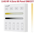 thumbnail image 2 of 2.4G RF 4 Zone 86 Panel /CCT Smart LED Controller Dual Color Temperature Touch Controller for LED Light Control, 2 of 5