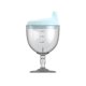 thumbnail image 1 of Copa de plástico para bebés Copa de vino para niños Taza de jugo Taza de leche para niños Taza de bebida de aprendizaje Anticaída 1 pieza Azul, 1 of 5