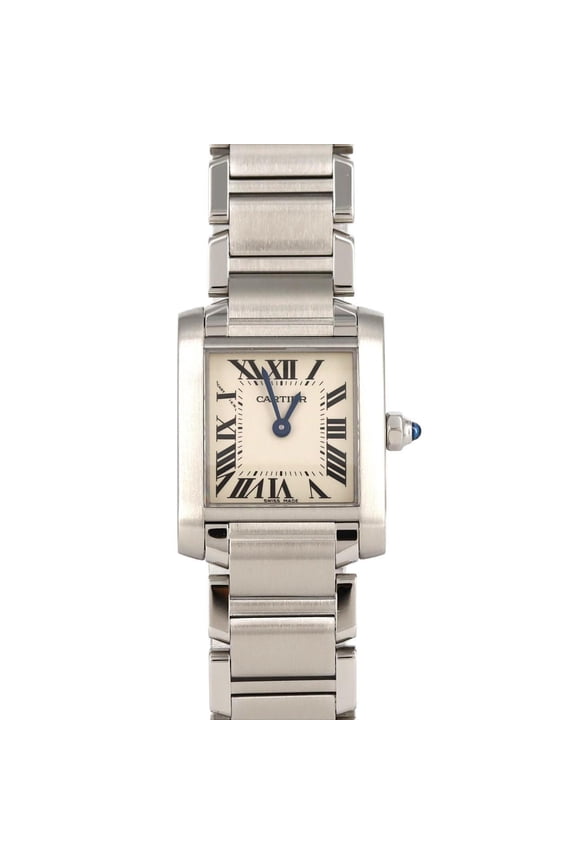 Pre-Owned Cartier Tank Francaise SM W51008Q3 SS Wristwatch Quartz (Good)