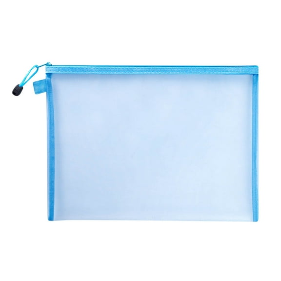 Deeceymbur Blank Canvas Zipper Pouch for DIY Crafts, Canvas Makeup Bags, Multi-Purpose Travel Bags, Pen Pencil Case for Art and Travel Blue