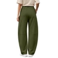 thumbnail image 6 of Ynynloco Women's Baggy Wide Leg Pants High Waisted Athletic Sweat Pants Fall Winter Baggy Workout Pant with 2 Pocket, 6 of 9