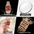 thumbnail image 4 of Explojoy Women's Rectangle Quartz Watch – Elegant Stainless Steel Design with Date Display, 4 of 7