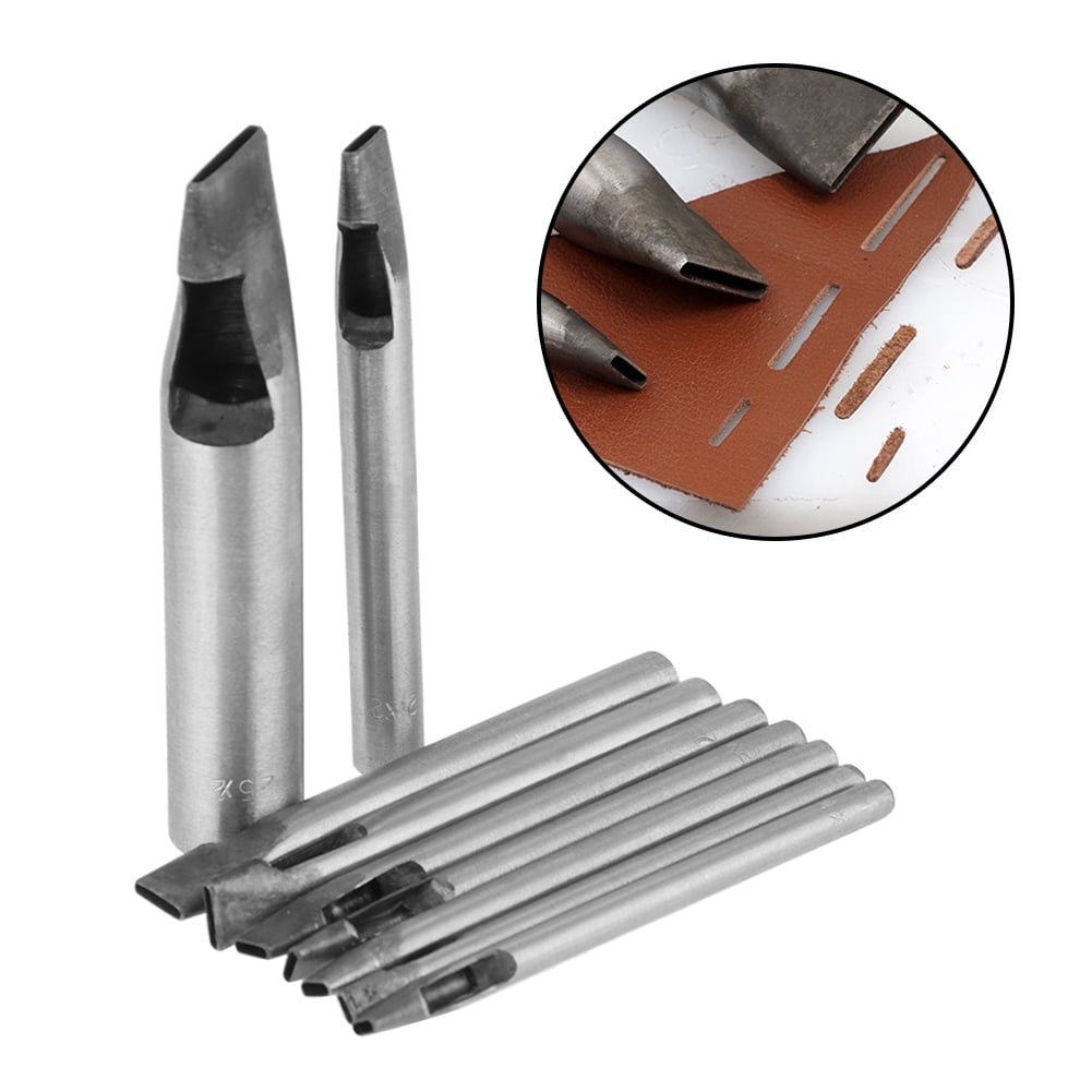 Tebru Hollow Hole Punch, Oval Shape Hole Punch, 2mm 9pcs Leather Oval