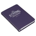 thumbnail image 4 of Be Strong and Courageous Joshua 1:9 Bible Verse Purple Full Grain Leather Journal Inspirational Notebook w/Ribbon, 4 of 6