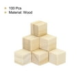 thumbnail image 3 of Crafts Wooden cube 100 Pcs Square Natural Solid Wood Crafts Blocks for DIY Projects, Puzzle Making, Letters, 3 of 5