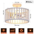 thumbnail image 2 of GoYeel Foyer Farmhouse Light Fixtures Ceiling Mount Semi Flush Mount Light Fixture 3-Light White, 2 of 9