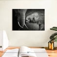 thumbnail image 3 of Elephant Stock Elephant Affection Wall Art - Horizontal Canvas Wall Art - Living Room Wall Decor - Animal Canvas - Black And Gray Decor - 12" x 8", 3 of 8