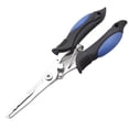 thumbnail image 1 of TFixol Stainless Steel Multi-Functional Fishing Pliers with Hook Remover and Braid Cutter, Rustproof Ice Fishing Tool, Blue-Black Straight Jaw Design, ATISEN Angling Accessory, 1 of 7