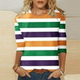thumbnail image 2 of PMUYBHF T-Shirt Imprimé Joyeuses Fêtes Manches 3/4 Col Rond Blouse 4623 TG, 2 of 5
