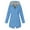 Sky Blue, variant on Ecqkame Women's Long Hooded Rain Jacket Outdoor Raincoat Windbreaker Solid Plus Size Water-proof Loose Coat Jackets with Pockets Yellow L