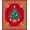 Red, Pattern 1, variant on ODIKA 2x3 Machine Washable Non-Slip Area Rug, Festive Yuletide Latch Hook DIY Kit High Traffic Rug, Red, 649175
