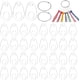 thumbnail image 1 of 40 unidades de gotas de hilo dental acrílico, bobinas de hilo dental transparentes con 2 anillos de acero inoxidable, tablas de bobinado en forma de lágrima., 1 of 9
