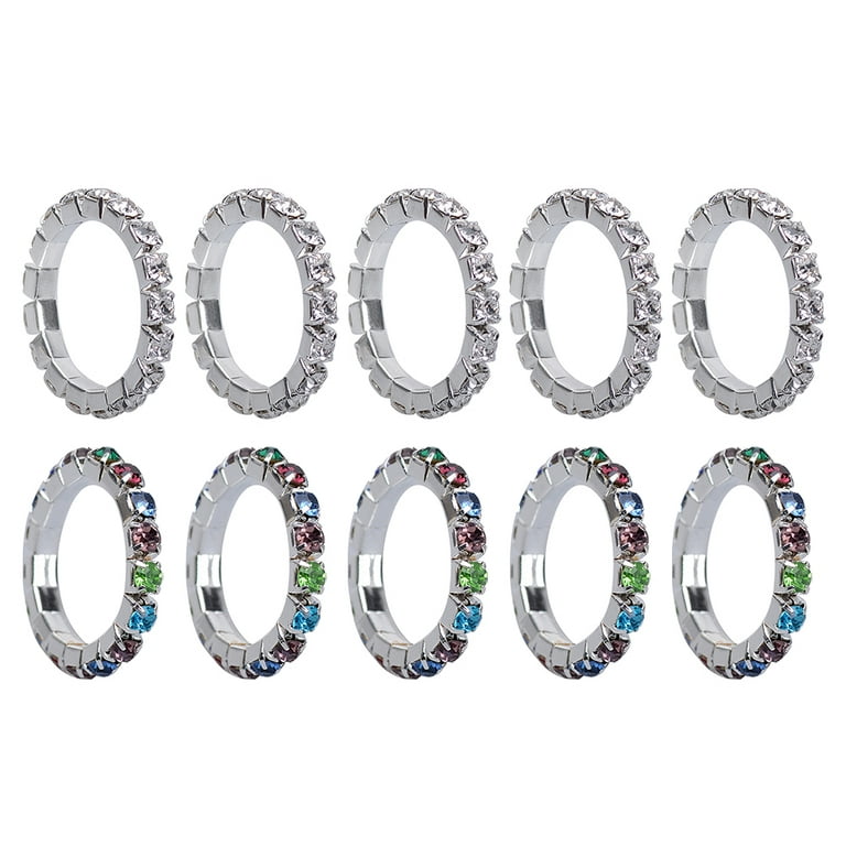 Prong Set 5 Diamond Toe Ring ( 2 Colors )