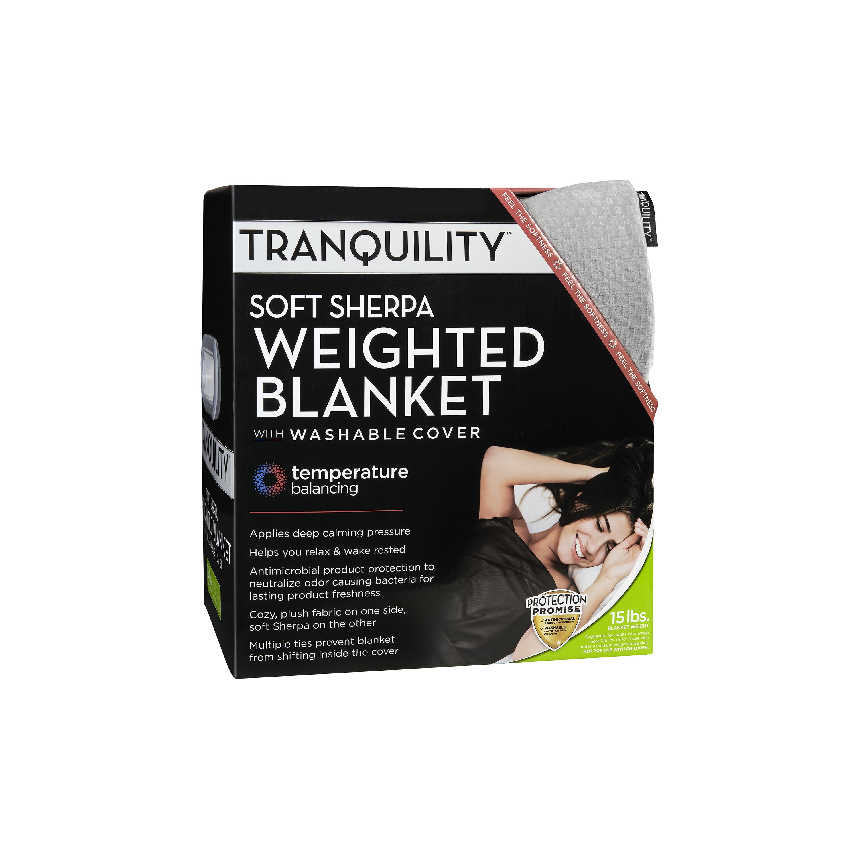 Tranquility Sherpa Weighted Blanket 15lb - Walmart.com