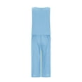 thumbnail image 4 of Sleeveless Linen Sets for Women Resort Casual Travel Vacation Outfits Women's Summer 2 Piece Outfits Sleeveless Tank Tops and Wide Leg Capris Pants Two Piece Matching Sets, 4 of 9